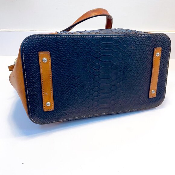 Dooney & Bourke Vintage Claremont Python Domed Satchel - Picture 4 of 10